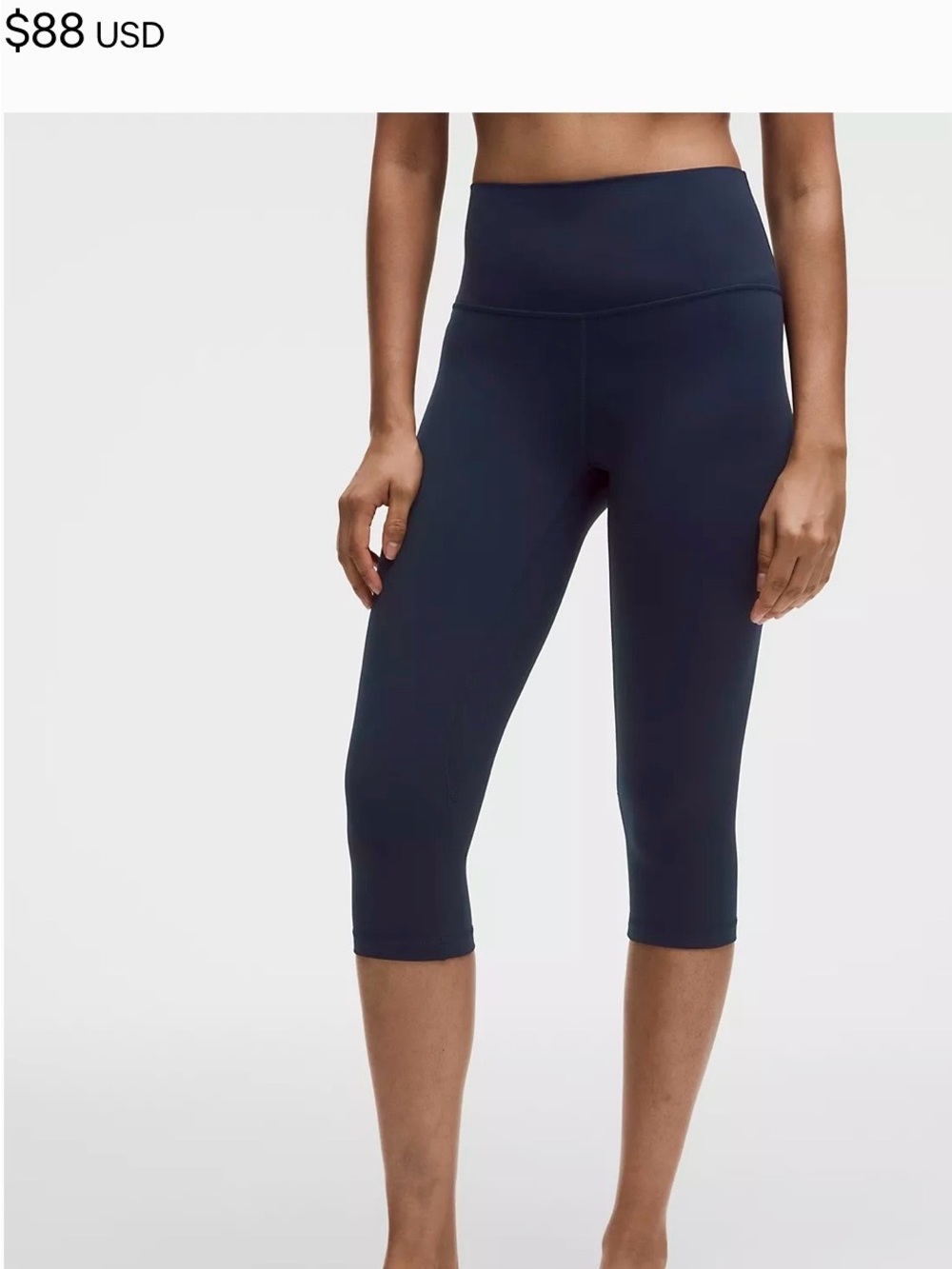 Lululemon High-Rise Navy Blue Cropped Leggings